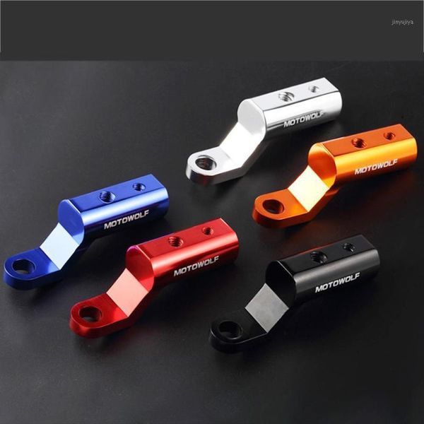 

motorcycle mirrors 1 pcs electric bike rearview mirror extension bracket holder for mobile phone handlebar mount stand 10.5mm screw hole1