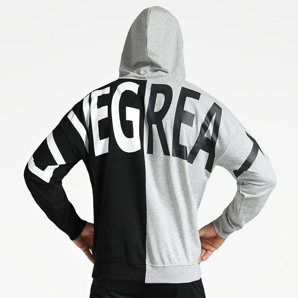 

hoodie new arrival letter printing fashion geometric letter hoodies sweatshirt men women street pullover hooded sweatshirt, Black