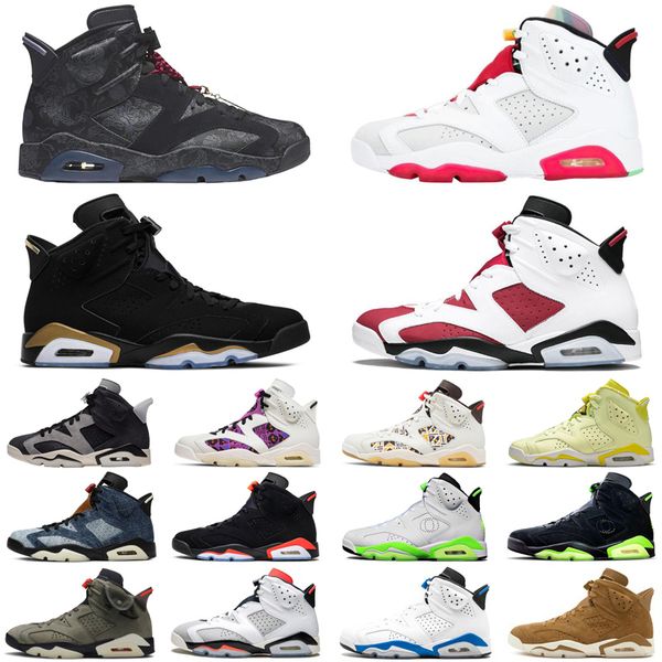 

2020 singles day jumpman 6 6s men basketball shoes hare dmp infrared tech chrome sports sneakers mens trainers size 7-13, White;red