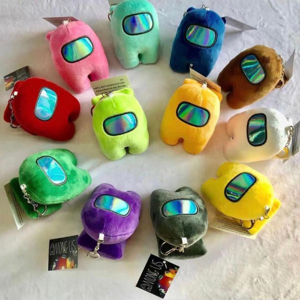 

among us plush keychain with bb voice new toys wholesale sell plush toy colorful stuffed doll christmas gift