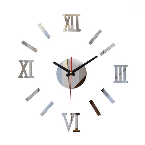

2020 wall clock horloge design living room needle modern clocks watch large decorative 3d acrylic mirror1