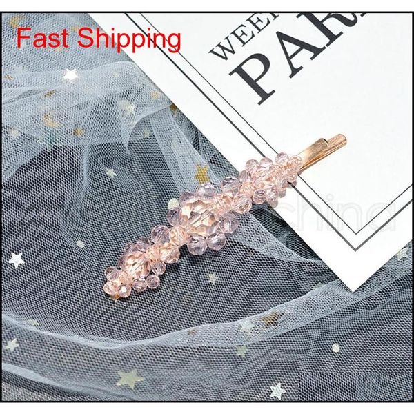 

girl crystal hair pins fashion women side hair grips lady hairs jewelry party children princess hair ac jllwji bdedome, Golden;silver