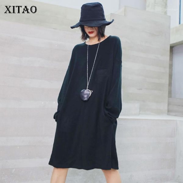 

xitao pleated plus size t shirt fashion new 2019 winter full sleeve elegant casual small fresh pullover minority tee dmy17721, White