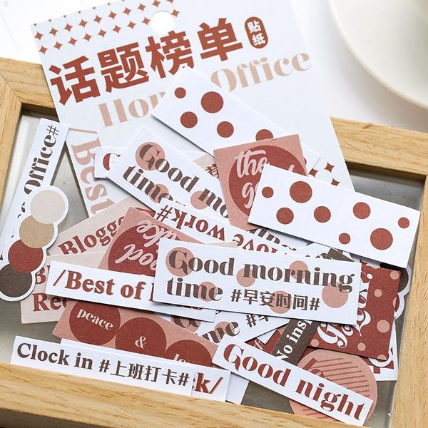 

40pcs корейского insta стиль слово kawaii наклейка дневник легко украсьте студентую наклейку эстетики wmtjhm lottery2010