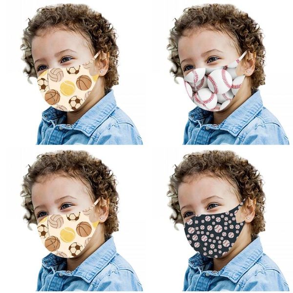 

dhl shipping football printed face masks anti dust cartoon masks washable breathable ice silk mouth cover christmas gift 6 styles x701fz, Black