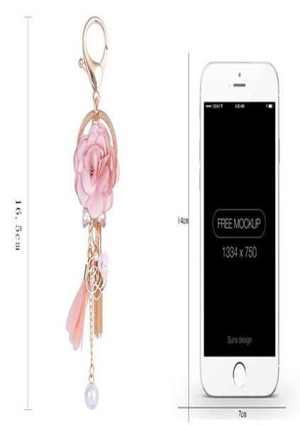 

new flower keychain bag pendant bag holder crytals strass women bag flower charm key chain buckle key ring ch904 h jlldmz