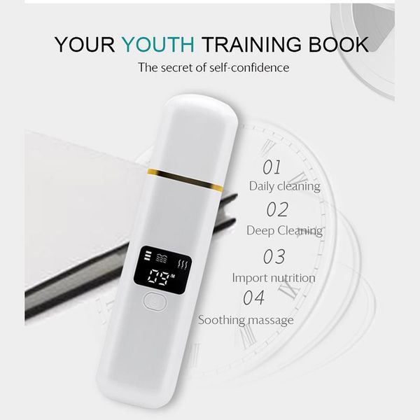 

remove dead skinew rechargeable ultrasonic face skin scrubber facial cleaner peeling shovel blackhead removal exfoliating pore cleaner tools