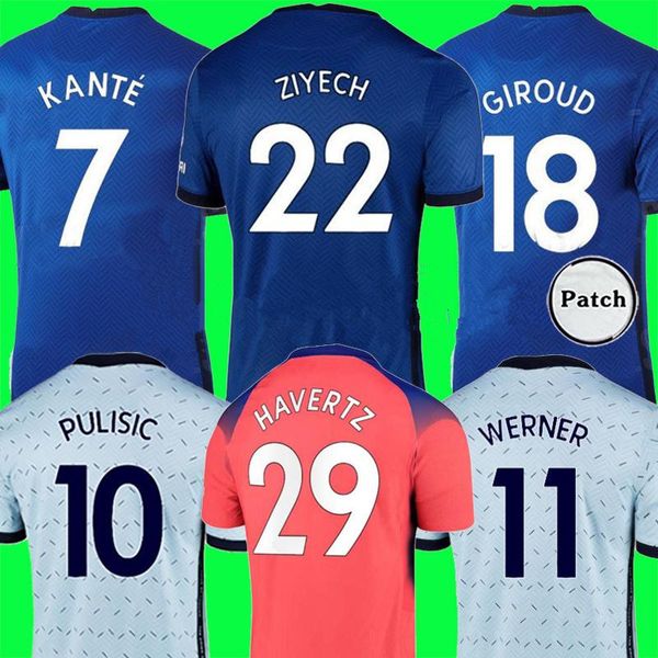 

20 21 ziyech havertz kante werner abraham chilwell mount jorginho football suit, Black
