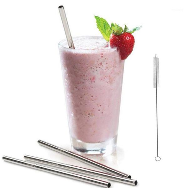 

drinking straws party 3 long stainless steel for 20 oz and 30 cups cleaning brushing included l04191