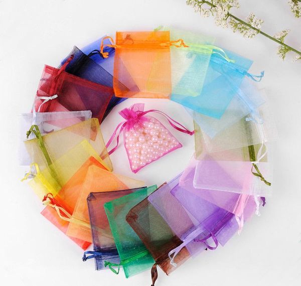 

100pcs / lot 7x9cm organza bags jewelry packaging bags wedding gift bag drawstri bbyqbd bdesports