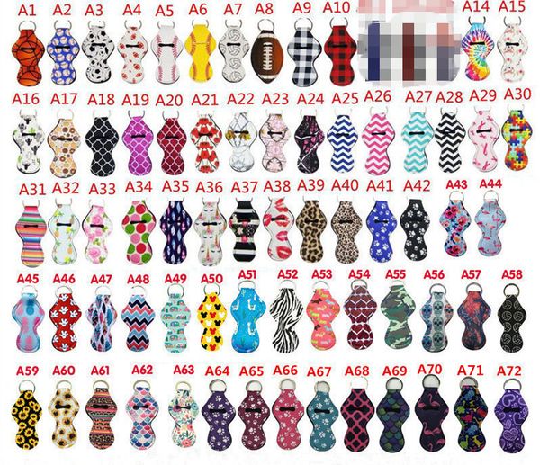 

182 colors pattern printing holder girl chapstick lipstick keychain for party favors valentines giftoutletdgtv