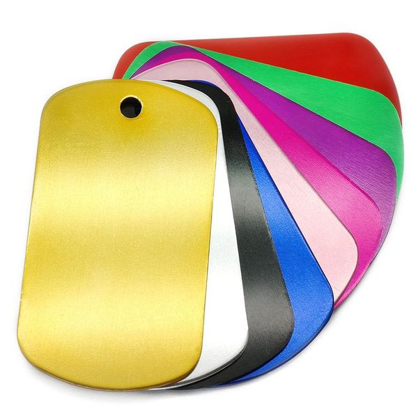 

20pcs/lot aluminum military pet id tag custom engraved name phone no. tag pendant personalized dog cat puppy collar acc sqckpa