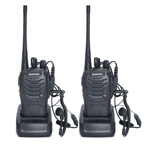 

walkie talkie 2pcs radio baofeng bf-888s 5w portable ham cb two way handheld hf transceiver interphone bf-888s1