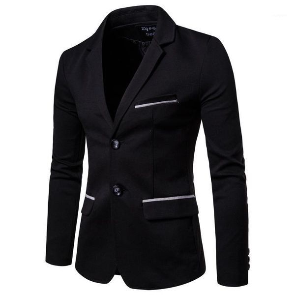 

linen brand blazer men 2021 new arrival mens slim fit blazer jacket korean stylish single button men suit costume veste homme1, Black;brown