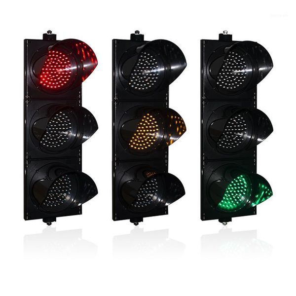 

traffic light 200mm*3 units full ball red yellow green led signal with clear cover1