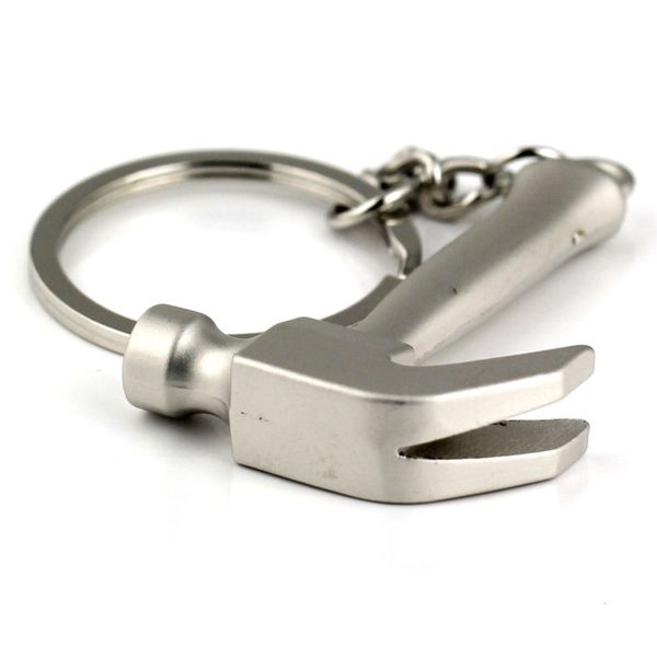 

machine 10pcs/lot model claw tools hammer keychain chain ring keyfob key holder keyring 84605, Silver