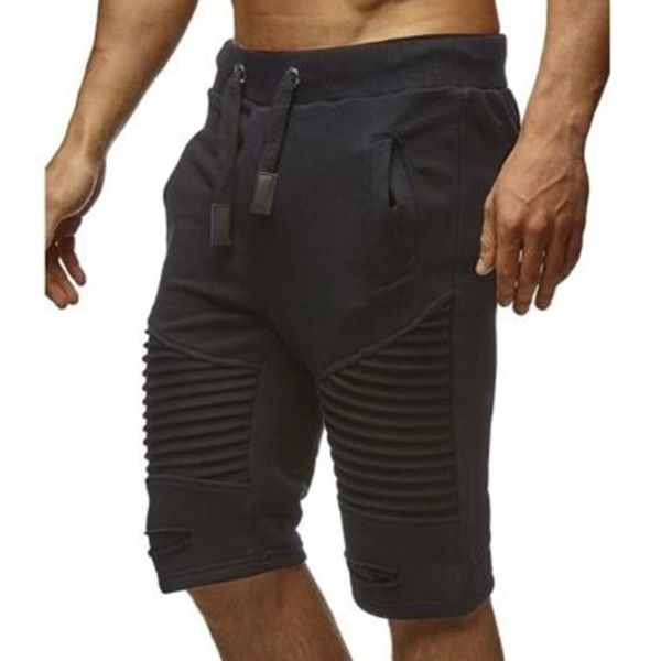 

shorts pour hommes 2020 new men's shorts fitness casual drawstring short pants shorts multi-pocket sports, White;black