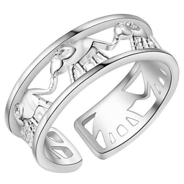 

women lady cute nice jewelry ring elephant silver color rings elegant retro style women lady wedding party gift h bbyhbe