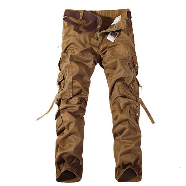 

2021 mode trousers from combat men's tactical army casual man multi-bagged cotton pants flexible trecho bags 4l82, Black;white