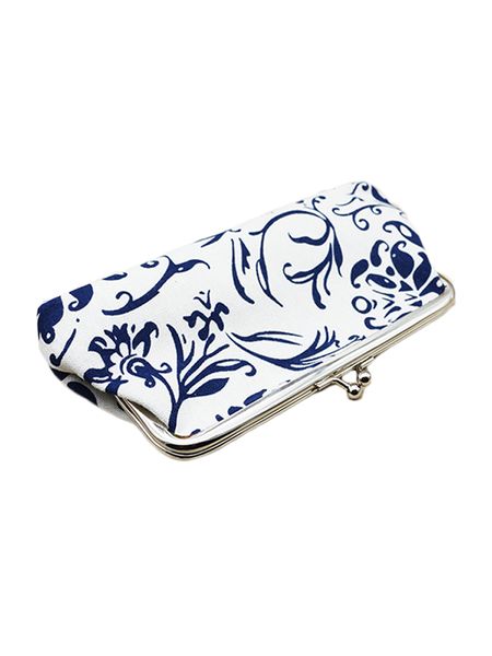 

fabric ethnic style simple buckle ladies hand bag vintage mobile phone bag wholesale canvas coin purse, Red;black