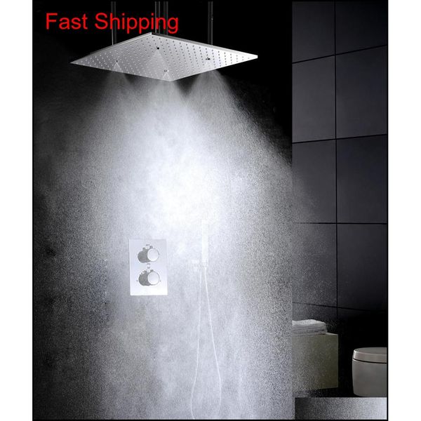 

20 inch atomizing and rain shower head easy-installation embedded box shower valve thermostatic bathroom shower faucet sets tbtjk