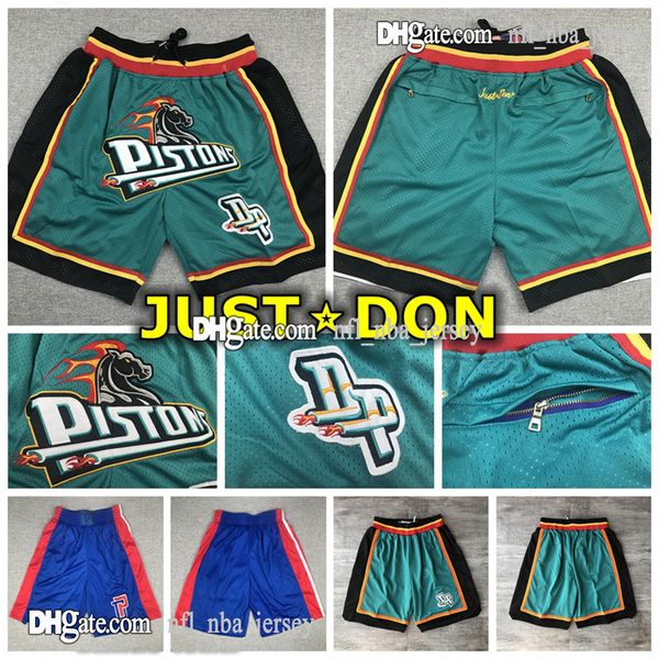 

vintage mens just don pocket shorts authentic stitched retro classic mesh green shorts 2021 33 grant hill basketball shorts jersey, Black;red
