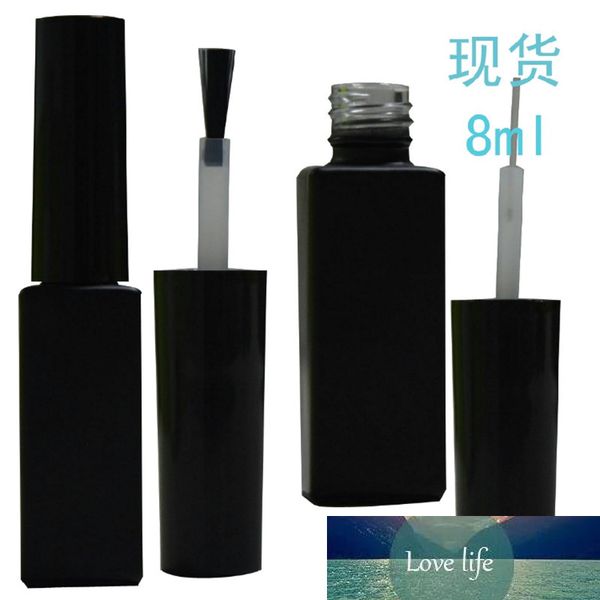 Großhandel 8 ml leere Nagellack-Flaschenbehälter, Nagelgel-Nagellack-Flaschen, Tuben mit Pinsel, schwarze Make-up-Nagelkunst-Verpackungsflaschen