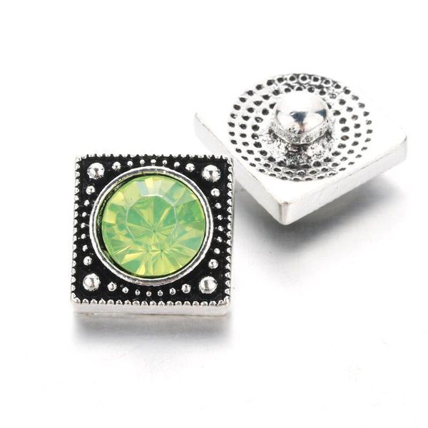 

10pcs lot new square snap jewelry 12mm snap buttons with rhinestone charm button fit snap bracelets bangles for women h bbyrlq