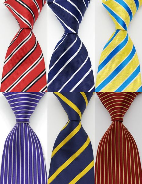 

new fashion men's tie 100% silk stripes necktie purple blue red jacquard party wedding woven fashion design necktie 2018, Blue;purple