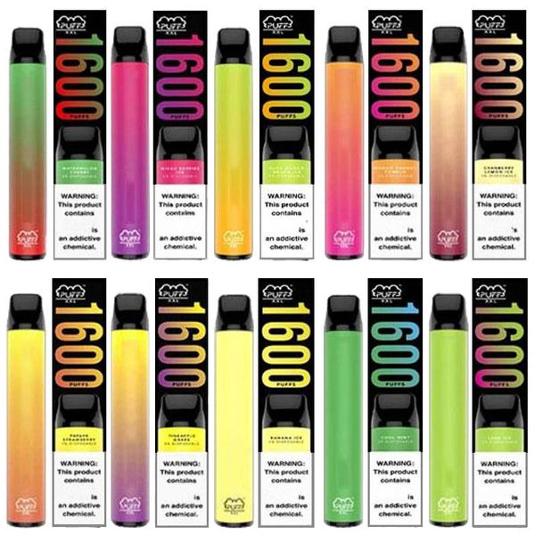 

puff pen wholesale battery cigarette taste huge new unique design pack disposable vapor good puffs 6.5 1600 vape electronic ml xxl odjej