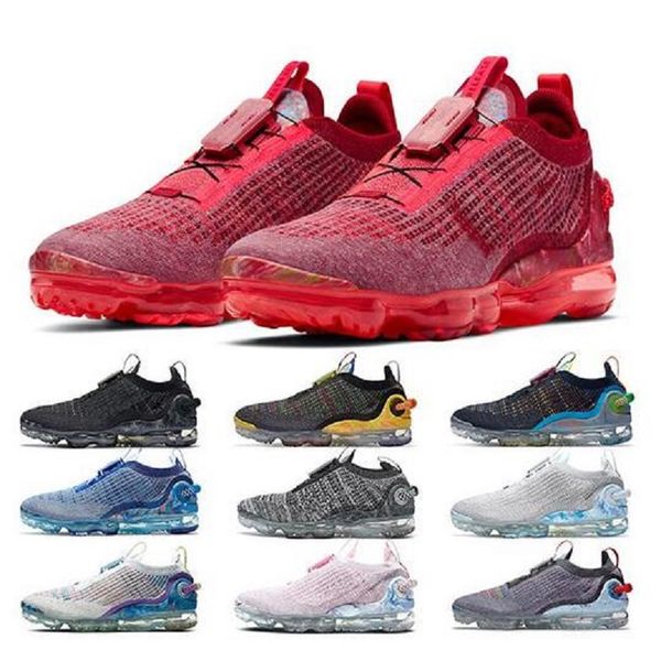 

new vapourmax 2020 fk fly 2020 knit running shoes ease tie pure platinum maxx mens trainers women luxe sports sneakers size 36-45