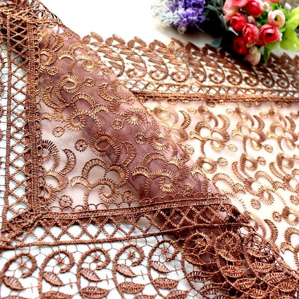 

table cloth european luxury transparent lace tablecloth gauze mantel ganchillo christmas party wedding decoration tapete