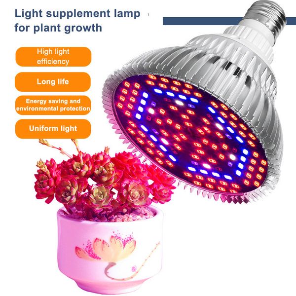 LED Grow Light Full Spectrum 30W/50W/80W E27 Kapalı Hidroponik Çiçekler için Büyüyen Ampul Bitkileri Büyüme Lambaları