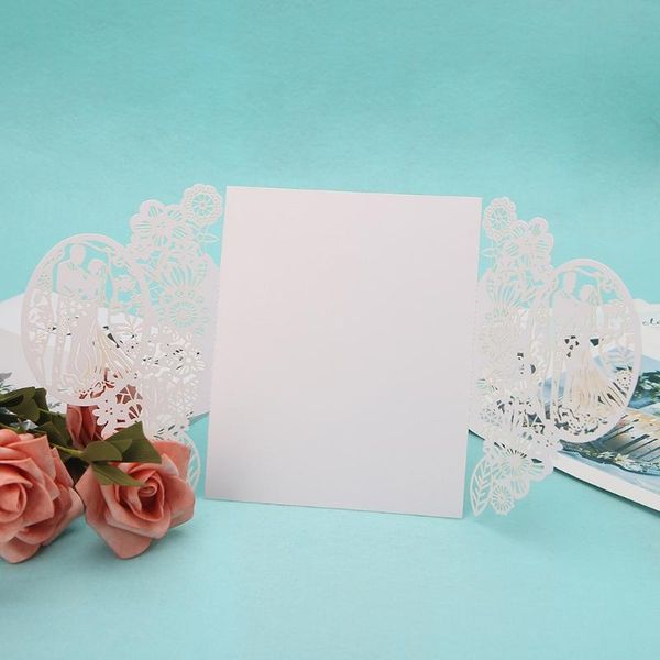 

greeting cards 2021 10pcs romantic lovers wedding party invitation delicate carved hollow lace
