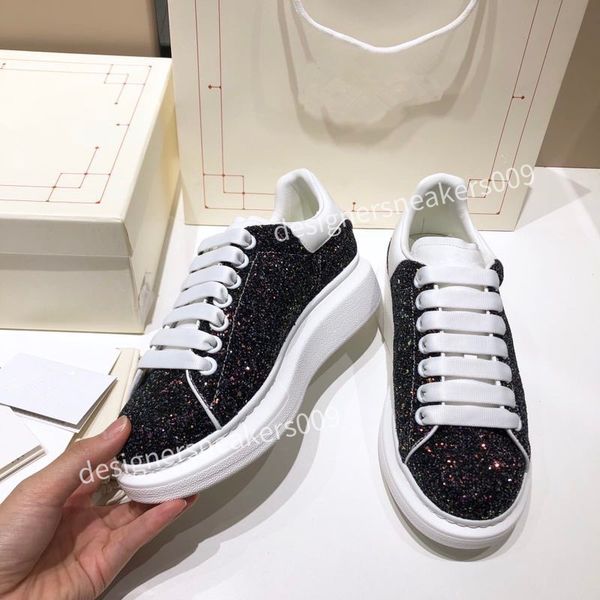 

2021 mens womens casual shoes reflective espadrilles flats platform oversized luxury sneakers, Black