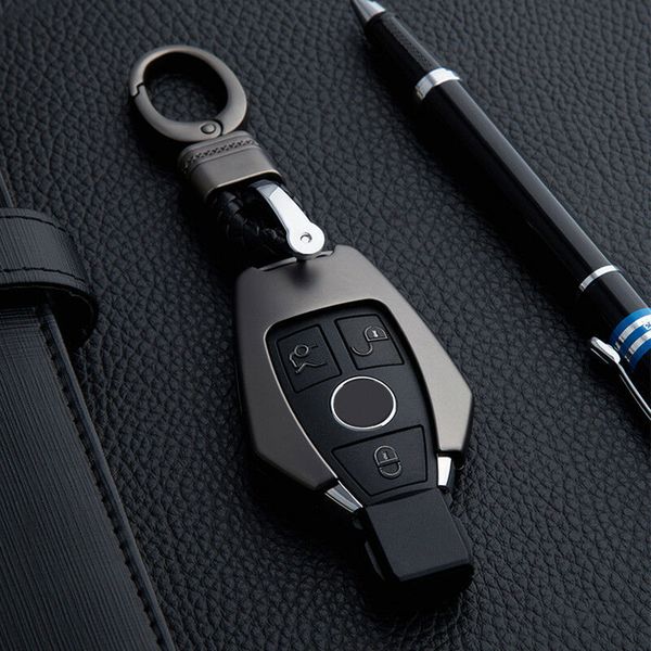 

cover metal case car shell remote key chain keyring for mercedes-benz