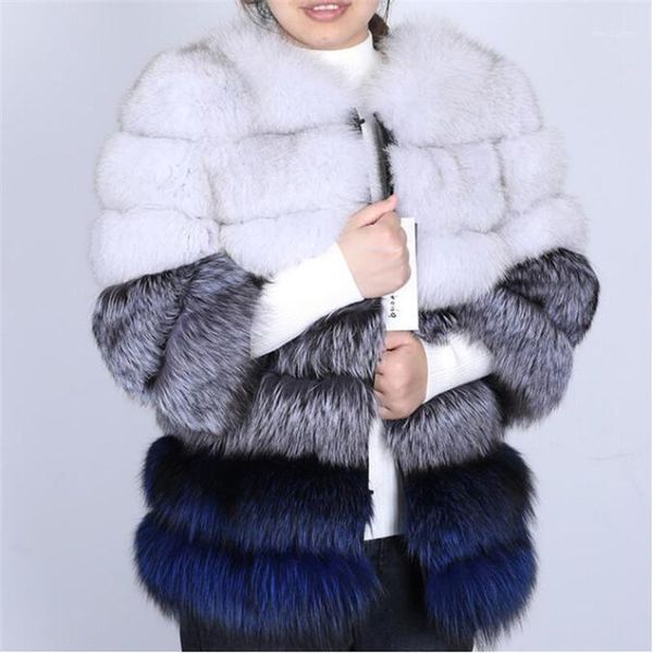 

new winter women's fur coat, real raccoon coat, fur vest, three-thirds sleeved warm outdoor jacket 20201, Black