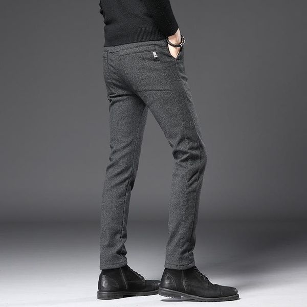 

мужские повседневные брюки пружины и осенью новая мода 2020 многоцветные тонкие брюки бизнес прямые мужские мужские брюки, Black