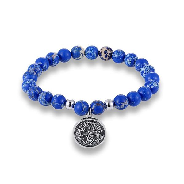 

mkendn новое прибытие 12 созвездие гороскоп с натуральным императором каменные бусины очарое браслет йога мужчины женщины ювелирные изделия