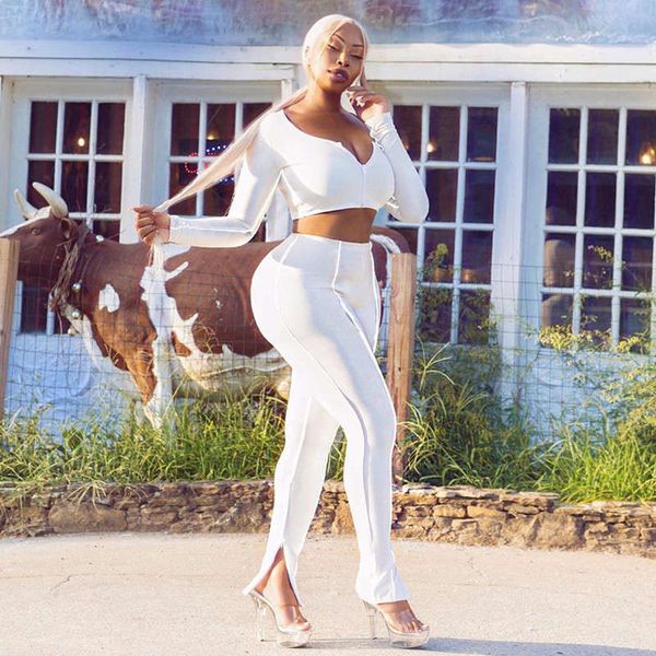 

spring 2020 new women's reflective stitching low chest sports suit, Gray