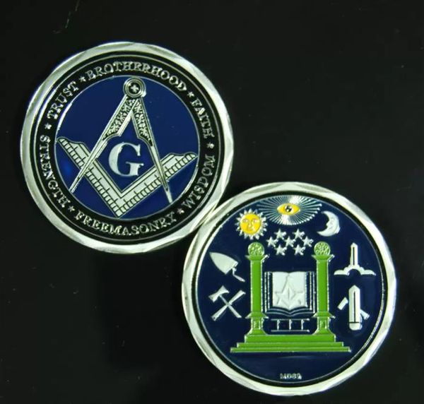 Подарки MD69 Masonic Challenge Coin Новые продаваемые монеты с золоты