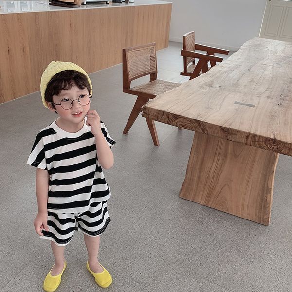 

child striped set summer children casual korean-style clothes 03.28 201126, White