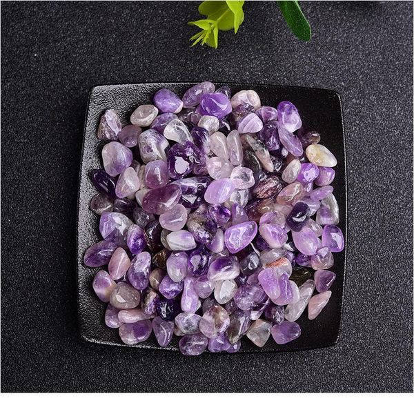 

50g natural crystal gravel specimen colorful crystal use home decor garden colorfull aquarium healing energy stone rock qylpqa, Black