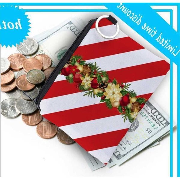 

dhl 100pcs christmas polyester waterproof printing protable coin purses