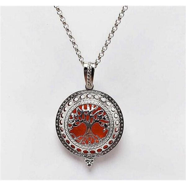 

tree diffuser of oil life necklace aromatherapy essential locket pendant 316l stainless steel jewelry with 24\icw9