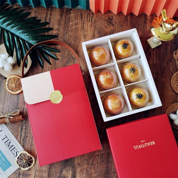 

stobag 5 шт. лот 16.5x5.5x16.5 см портативная форма бумаги коробка свадьбы свадебный день рождения упаковочный яйцо yolk crisp biscuit parts