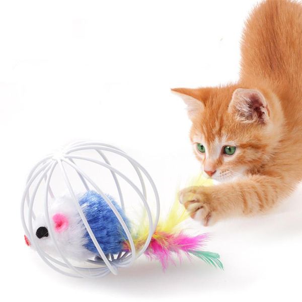 

cat toys randomly funny pet kitten playing mouse rat mice ball cage home gatos jouet chat juguetes para katten speelgoed