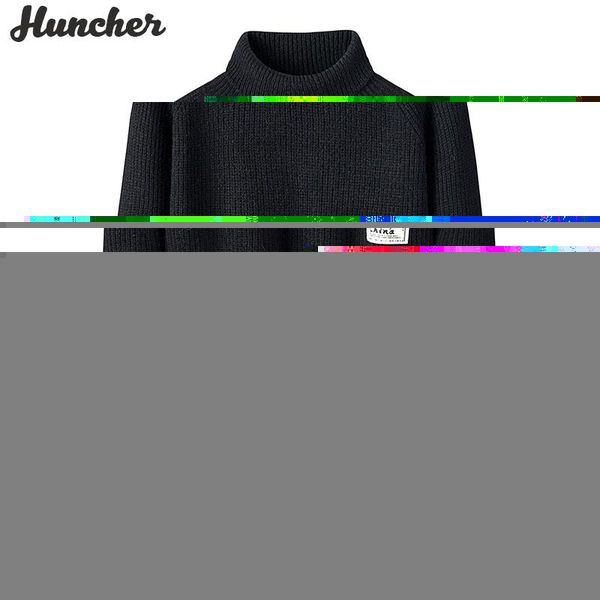 

huncher mens sweater male turtleneck men 2020 autumn winter casual high neck jumper men sweater man korean black for, White;black