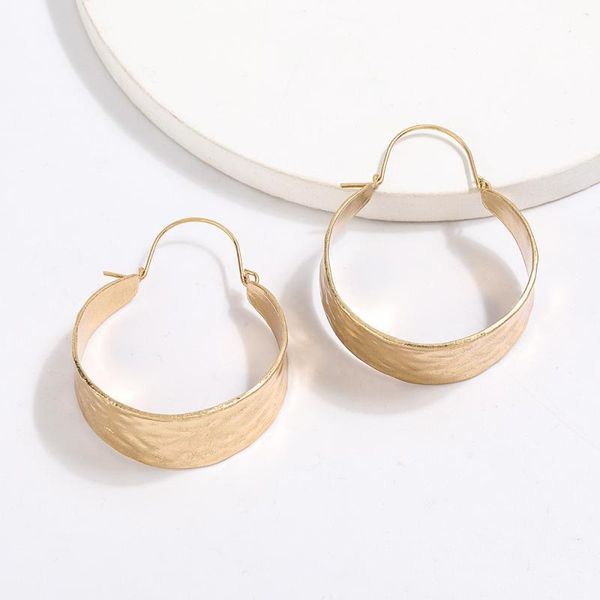 

find me geometric wide alloy round hanging earrings for women simple hoop earrings 2020 new fashion jewelry accessories, Golden;silver