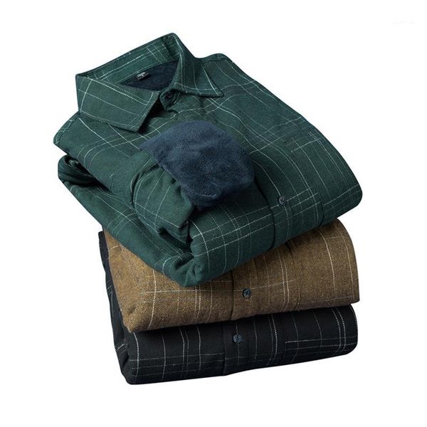 

plus size -5xl men shirt autumn and winter men shirt long sleeve quality casual plaid plus velvet warm thick mens shirts1, White;black